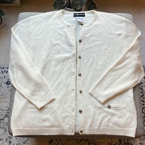 Vintage 90s Cardigan with Gold button detailing , Size: XL